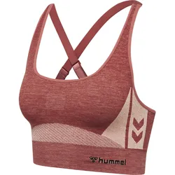 HUMMEL hmlCLEA SEAMLESS  SPORTS TOP withered rose/rose tan melange XS