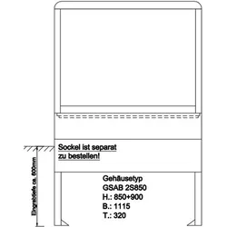 GSAB Elektrotechnik Normkabelverteilerschrank 2S850DS