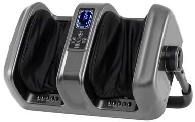 Costway Foot and Calf Massager with Heat Shiatsu Deep Kneading Rolling Smart Electric Leg Massager-Gray