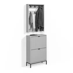GARDEROBE Aterno Grau Set, 2 Teile