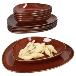 Marron Taste 12tlg Tafelservice Porzellan Suppenteller 400ml Speiseteller