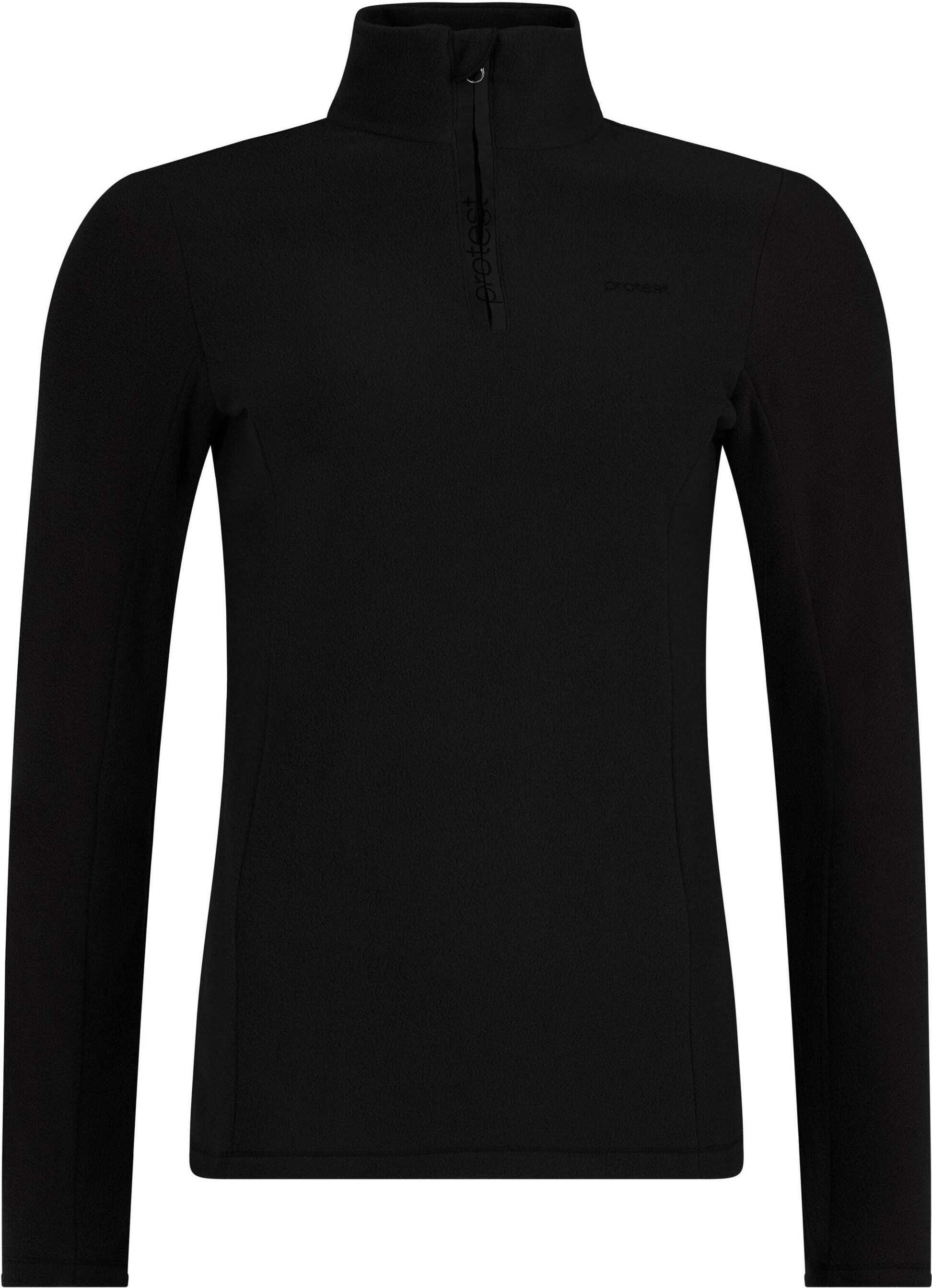 Stehkragenpullover PROTEST "Fleecepullover PRTRemutez", Damen, Gr. L, schwarz (true schwarz), Obermaterial: 100% Polyester PES., Pullover Stehkragenpullover true schwarz L