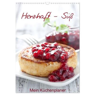 Herzhaft - Süß / Mein Küchenplaner (Wandkalender 2027 DIN A3 hoch), CALVENDO Monatskalender
