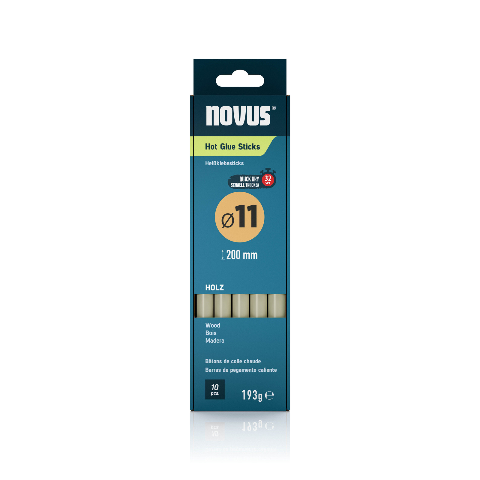 Novus Lijmpatronen voor hout 11 mm - 10 stuks