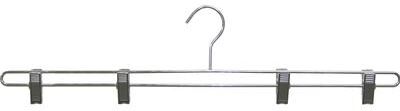 The Great American Hanger Company Chrome Bottom Hanger with 4 Adjustable Clips
