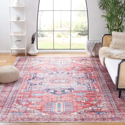 SAFAVIEH Serapi Machine Washable Alicija Medallion Distressed Rug