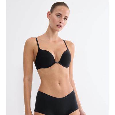 Push-up-BH TRIUMPH "Pure Micro", Damen, Gr. 85, Cup B, schwarz, Microtouch, Obermaterial: 47% Polyamid, 35% Polyester, 18% Elasthan, Basic, BHs Push-up-BH, nahezu unsichtbar, weich, Multiway-Träger