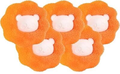 Smart Shopping Spot Reusable Pet Hair Remover Laundry Ball Cat Hair & Fur Lint Catcher For Washing Machine orange