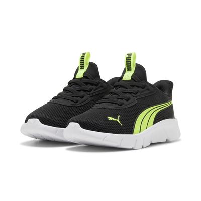 Slip-On Sneaker PUMA "FLEXFOCUS SLIPTECH PS", Mädchen, Gr. 32, Textil, schwarz (lime squeeze, puma schwarz, puma weiß), Schuhe, SLIPTECH™ Technologie: praktisches Anziehen ohne Hände