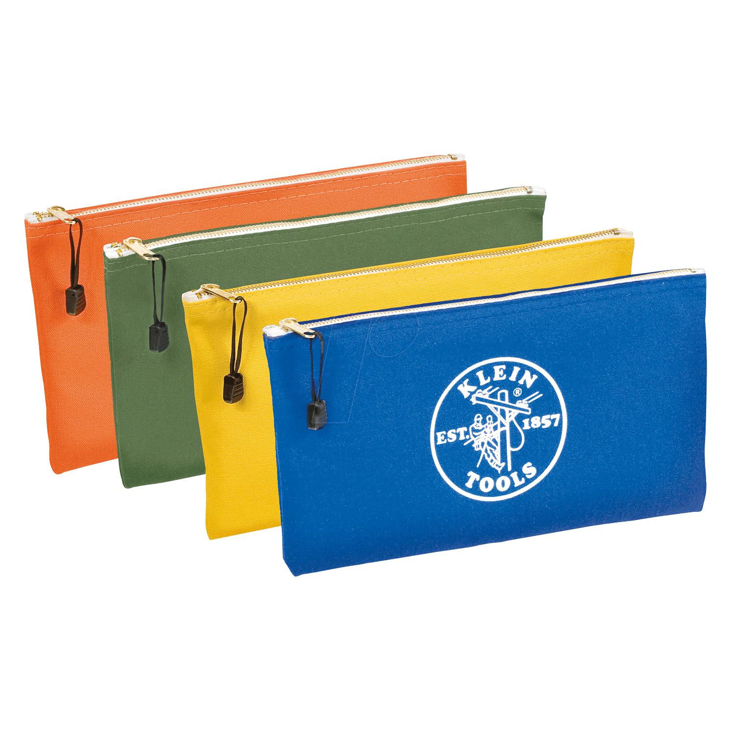Klein Tools Reissverschlusstaschen 4Pack für Werkzeuge (5140)
