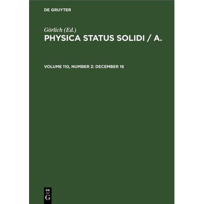December 16, Gebundene Ausgabe von , De Gruyter, 978-3-11-248077-9