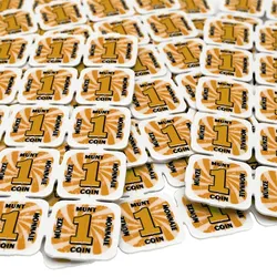 CombiCraft Eventchips bzw. Brechbare Wertmarken mit orangenem Aufdruck -1000 Stück