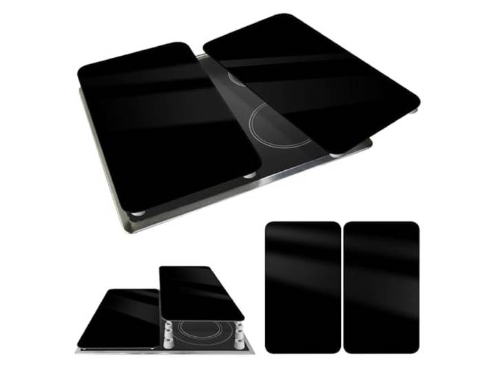 WENKO Fornuis Afdekplaten Universal Mod. Zwart, set van 2