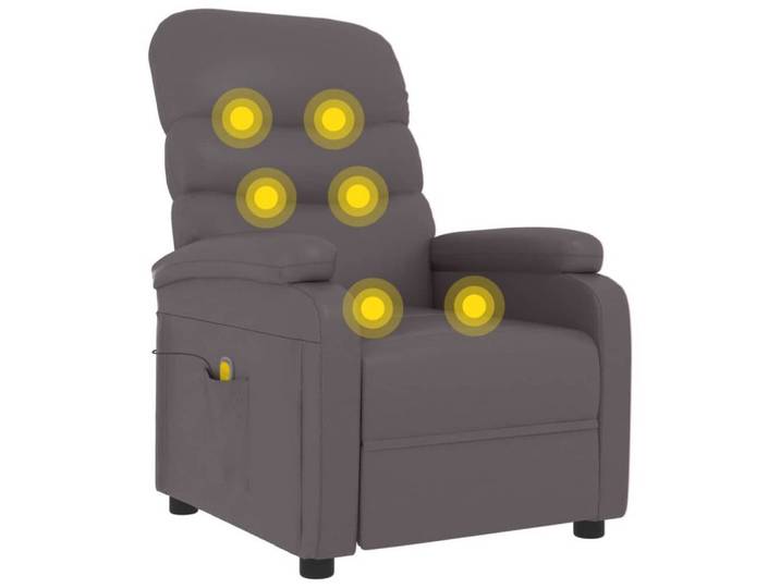 vidaXL Massagesessel Massagesessel Grau Kunstleder (1-St)