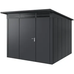 Hörmann Metall-Gerätehaus "Juno" mit Pultdach, JPD10 - Design, 262 x 262 cm (B x T),anthrazit,