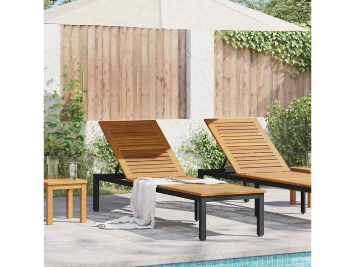 Transat - - 4010620 - Bois d'acacia massif - Dossier ajustable - 200x55x35 cm