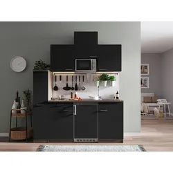 Küchenblock Oliver m. Geräten Schwarz