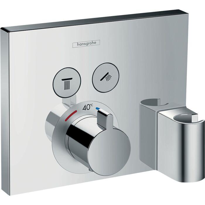 hansgrohe ShowerSelect Fertigmontageset 15765000 Unterputz Thermostat, 2 Verbraucher, chrom