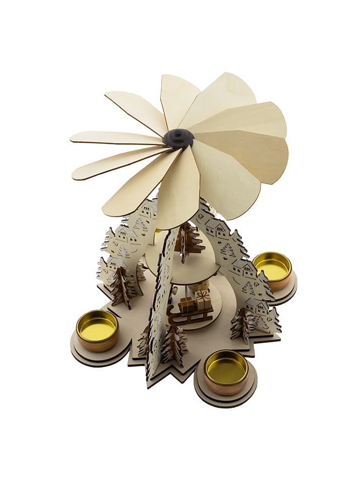 Profiline Weihnachtspyramide in Natur - (H)22,5 x Ø 28,5 cm - onesize