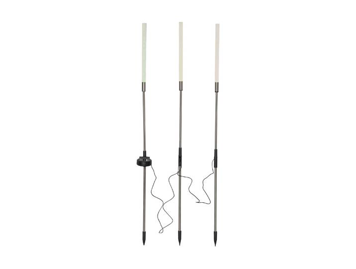 Gartenleuchte Solar Decoration Bubbly 3-pin , silber (silberfarben), H:83cm L:160cm T:7cm, PARFORCE TRADITIONAL HUNTING, Leuchten, Gartenleuchte