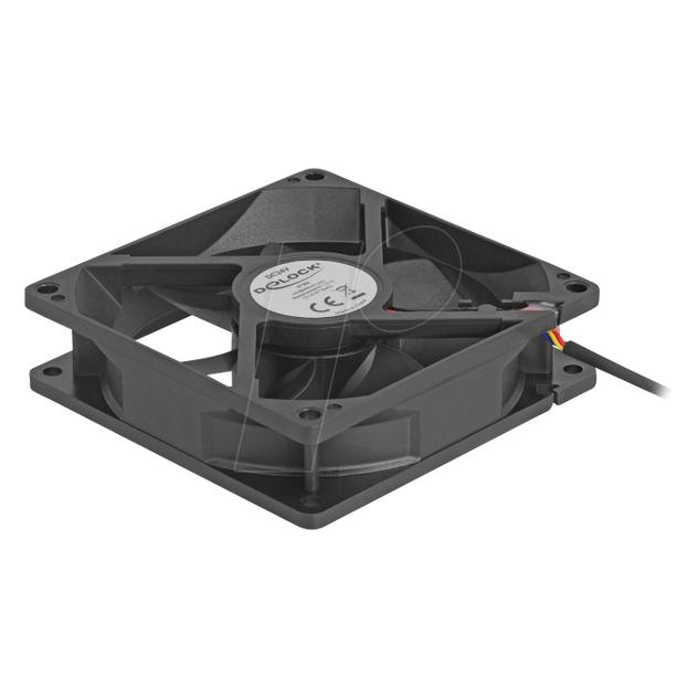 Delock Axiallüfter 24 V DC, 92 x 92 x 25 mm schwarz (92 mm, 1x) (67302)