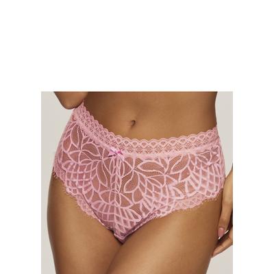 Slip LASCANA "Cara", Damen, Gr. 48/50, Spitze, rosa (rosa, puder), Spitze, Obermaterial: 87% Polyamid, 13% Elasthan, körpernah, Unterhosen Slip, aus dezent transparenter Spitze, anteilig aus recyceltem Material