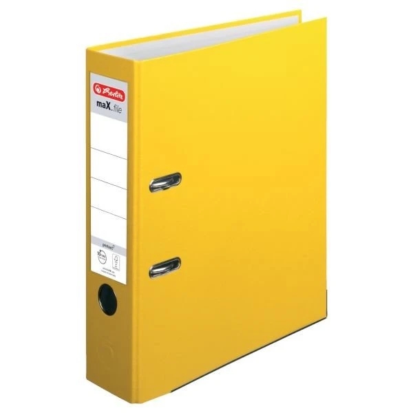herlitz Ordner maX.file protect, Rückenbreite: 80 mm, gelb