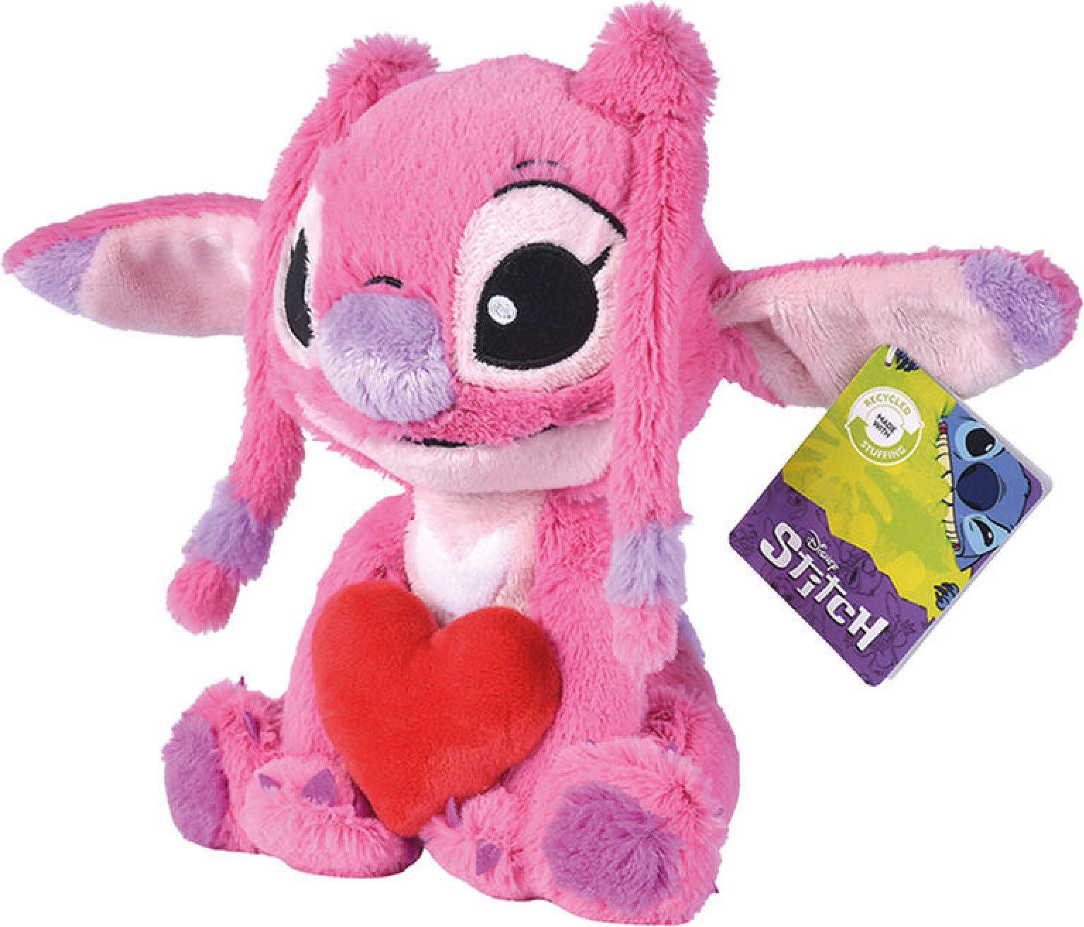 Simba Disney Stitch Angel Heart roze teddybeer, 25 cm