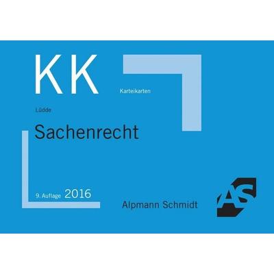 Karteikarten Sachenrecht, Paperback von Jan Stefan Lüdde, Alpmann und Schmidt