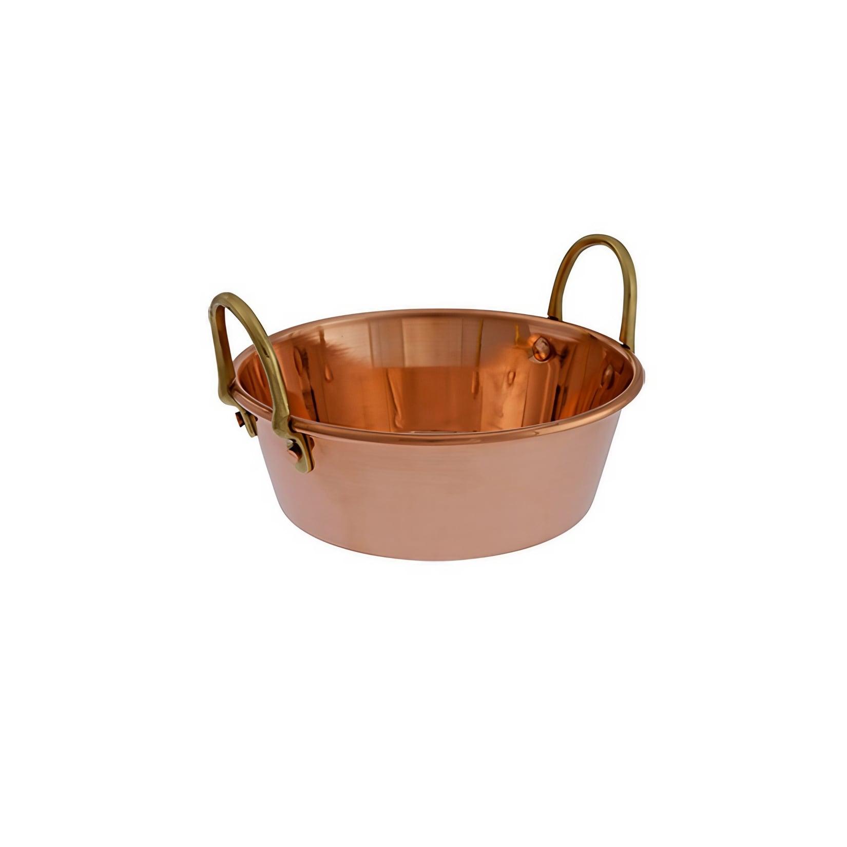 Topf, Marmeladentopf - Kupfer und Messing, Diameter:16 cm