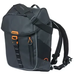 Rucksack Basil Miles Tarpaulin Nordlicht schwarz/orange, 31x17x44cm, 17ltr