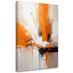 BILD auf Leinwand, Beige orange Abstraktion