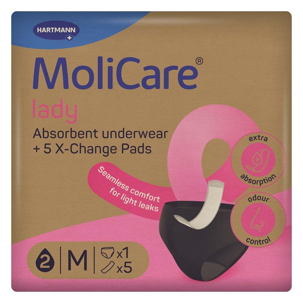 Molicare lady Absorbent underwear+5 Pads Gr.M 1 St Inkontinenzslip