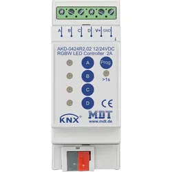 MDT Technologies LED Controller 4-Kanal 2/4A, RGBW, 2TE, Reiheneinbaugerät AKD-0424R2.02