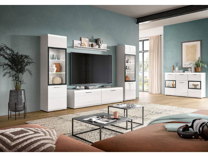 Vitrine 45 x 160 x 34cm Blanc