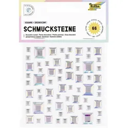 folia Schmucksteine SQUARE IRIDESCENT transparent