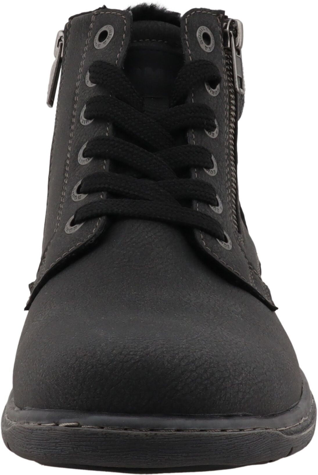 Stiefel ROMIKA "Romika Outdoor Halbschuh", Herren, Gr. 43, schwarz (coal), Polyurethan, unifarben, Schuhe Stiefel