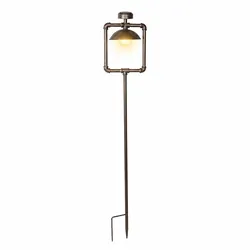 Außenleuchte Stehleuchte Gartenleuchte Dämmerungssensor Schwarz Metall H 158 cm