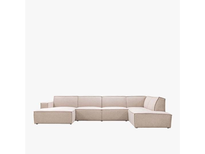 Elia Xl Canapé Panoramique En Tissu Beige - Angle Gauche