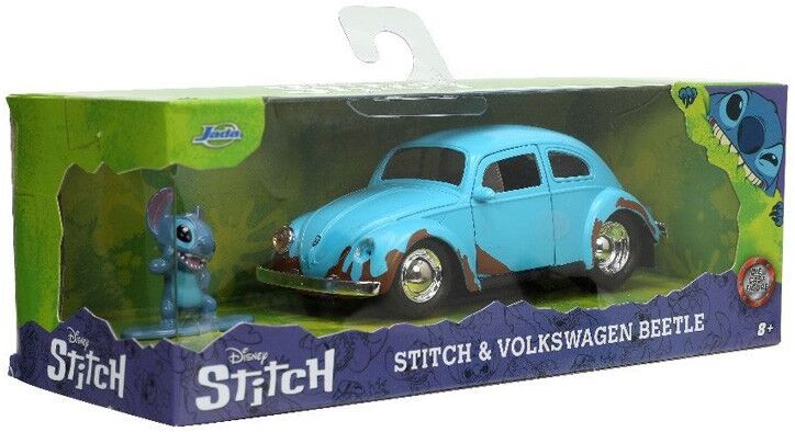 Miniature 1:32 Volkswagen Beetle blue avec figurine Stitch 1959 - Jada Toys