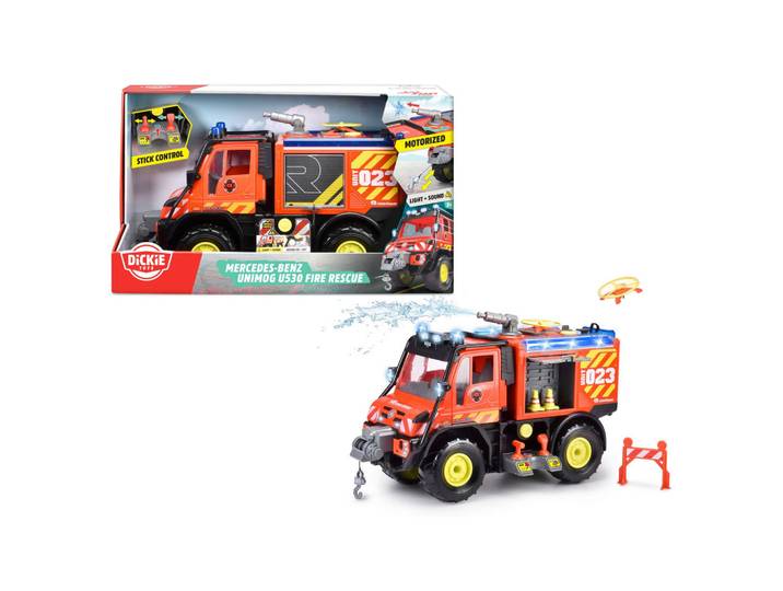 P & B Feuerwehrauto, Mehrfarbig, Kunststoff, 58x34x22 cm, Geräuscheffekte, Spielzeug, Spielzeugautos