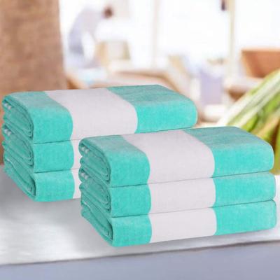 Cabana Stripe Oversized Cotton Beach 6 Piece Towel Set by Superior