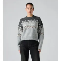 Levi's für Damen. 007VH-0006 Jersey Charlotte Fairisle grau (M), Lässig, Polyester, Langarm