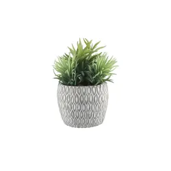 Kunstblume  Sukkulente , grün , Kunststoff,Schaumstoff,Stein , Maße (cm): H: 21,5  Ø: 12.7