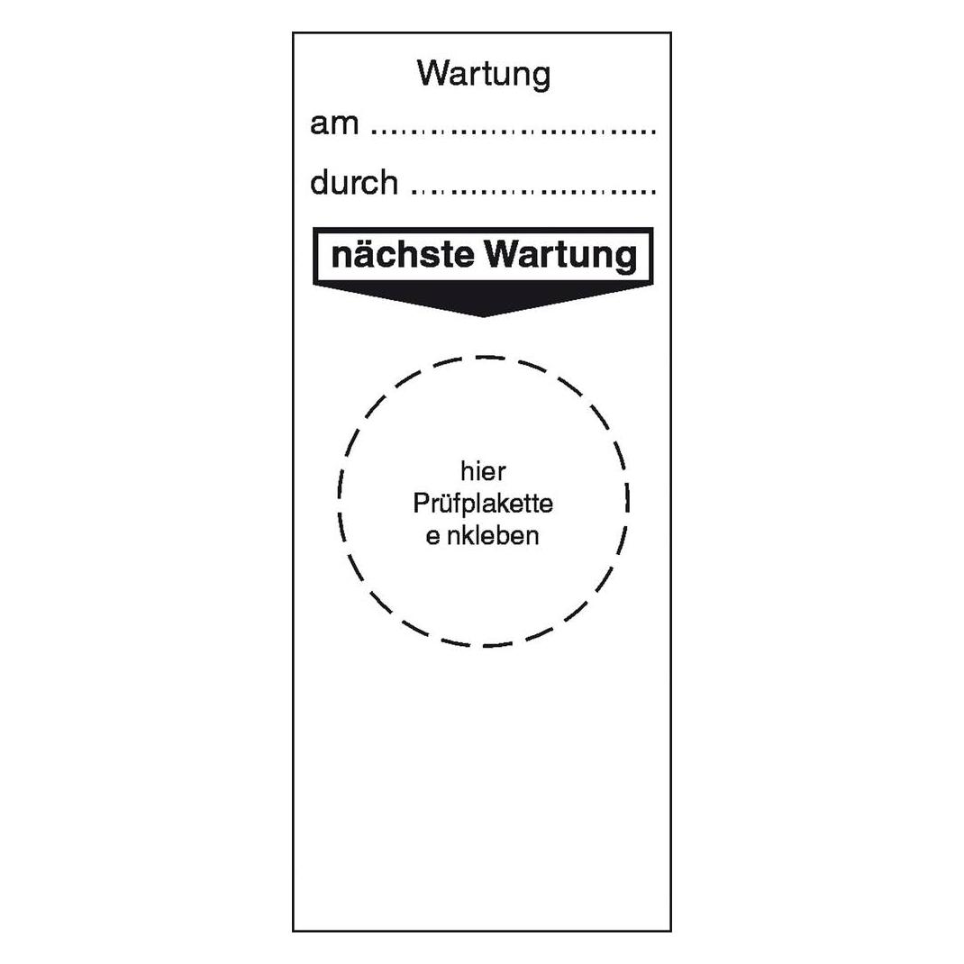 Wolk 30.0936 Grundplakette Wartung am...durch... Folie selbstklebend 4 St. (30.0936)