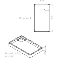 Neuesbad Wannenträger für Duravit D-Code 150x90 SD 22941