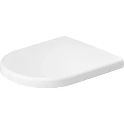 Duravit D-Code WC-Sitz, abnehmbar, Pinbefestigung, überlappend, Scharniere aus Edelstahl, Weiß hochglänzend, 0028510000