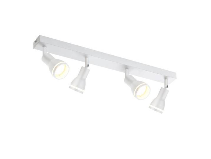 ZMH Strahler Einigkeit 4-flammig 55/5/15.7 cm, Weiß, Metall, Gu10, 5x15.7x55 cm, Lampen & Leuchten, Innenbeleuchtung, Spots & Strahler, Deckenspots