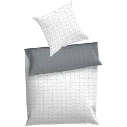 Dyckhoff Renforce-Bettwäsche Graphic grey 135x200 cm + 80x80 cm