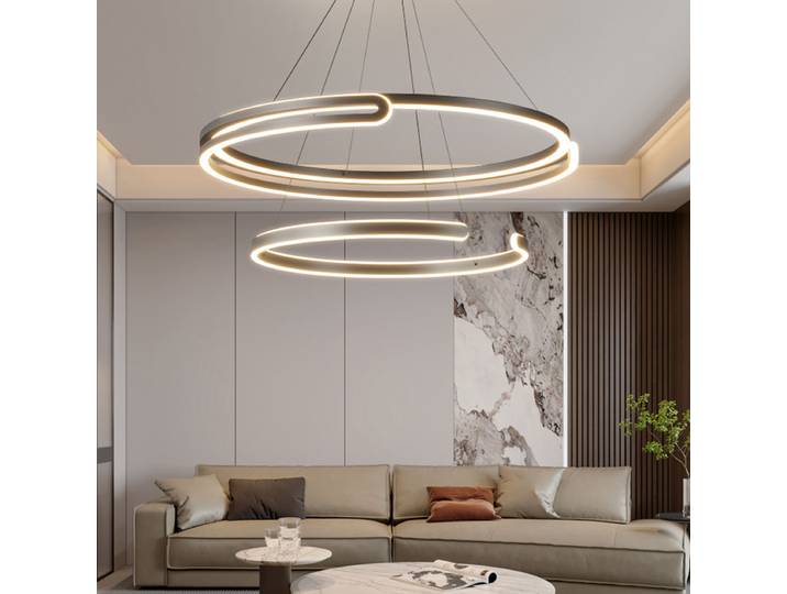 Luminaire suspendu minimaliste pour salon, anneau circulaire moderne, lampe principale, lampe suspendue italienne pour chambre